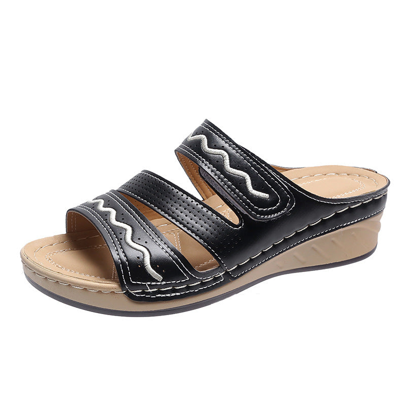 Women's Retro Wedge And Wispy Large Size Casual Sandals