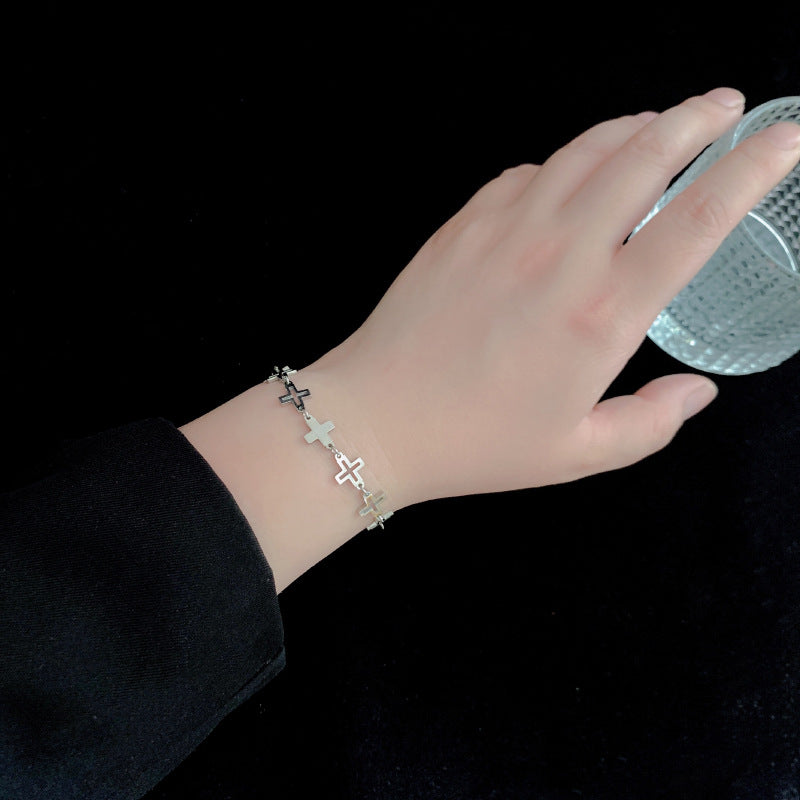 Cross Bracelet For Men And Women Retro Hip Hop - Chic Angle