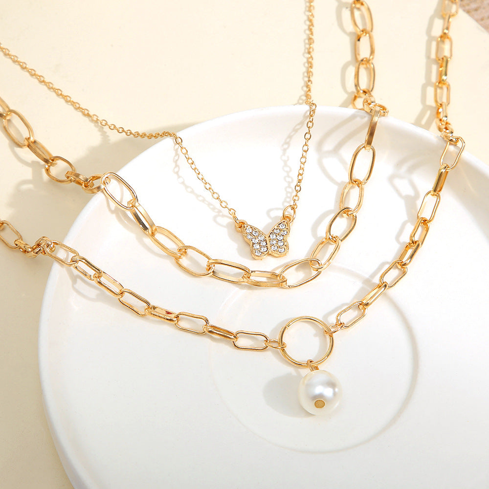 Chain Necklace Multi-layer Twin Necklace Women's Fashion - Chic Angle