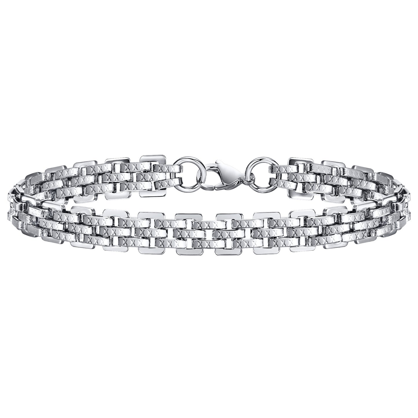 Men's Minimalist Creative Stainless Steel Bracelet - Chic Angle