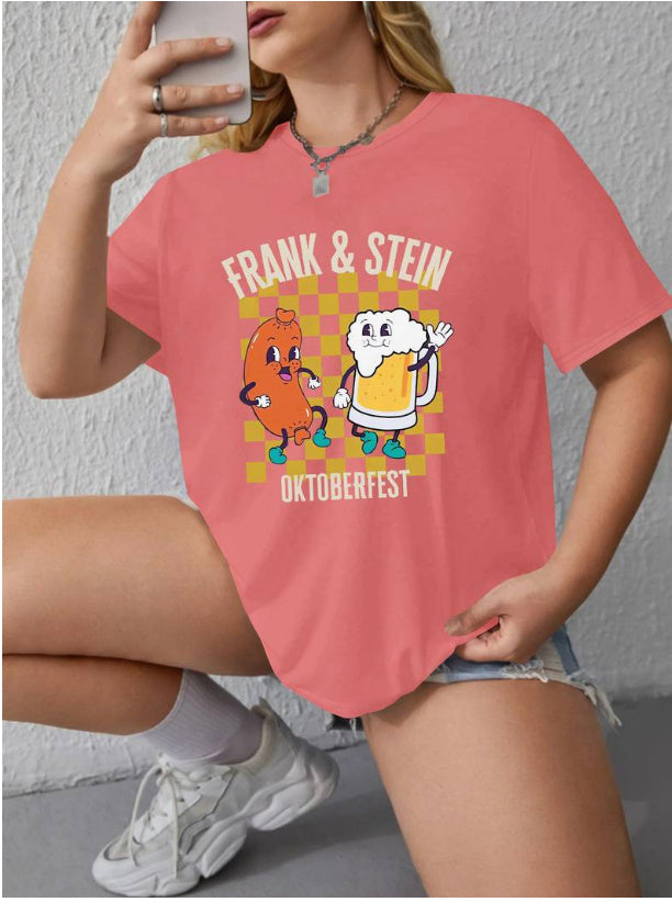 3D Digital Printed Casual Round Neck Short Sleeved Shirt
