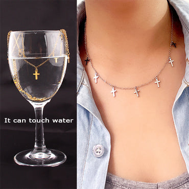 Female Stainless Steel Star Small Pendant Necklace - Chic Angle