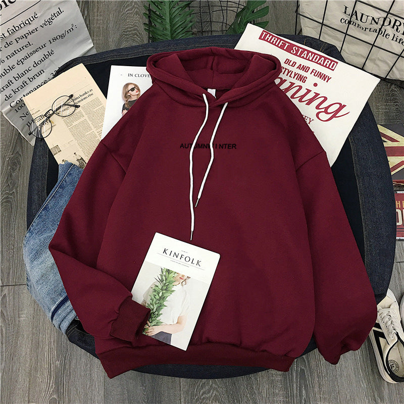Korean Style Long Sleeve Casual Hooded Coat