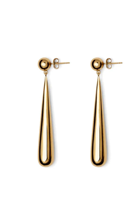 Long Water Drop Earrings Fashion Cold Wind Steel Drop Earrings Smooth Stainless Steel Long Ear Water Drop Earrings For Women