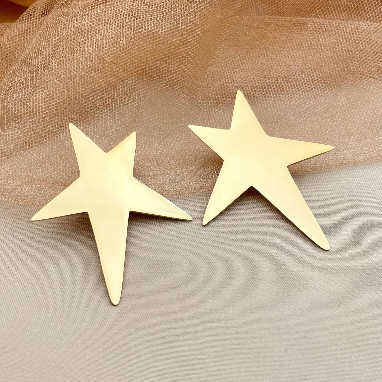 Stainless Steel 14K Gold Plated XINGX Earrings