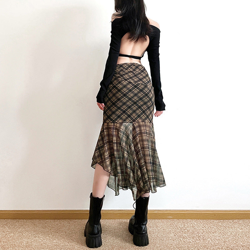 Women's Clothing Solid Color Slim Skirt