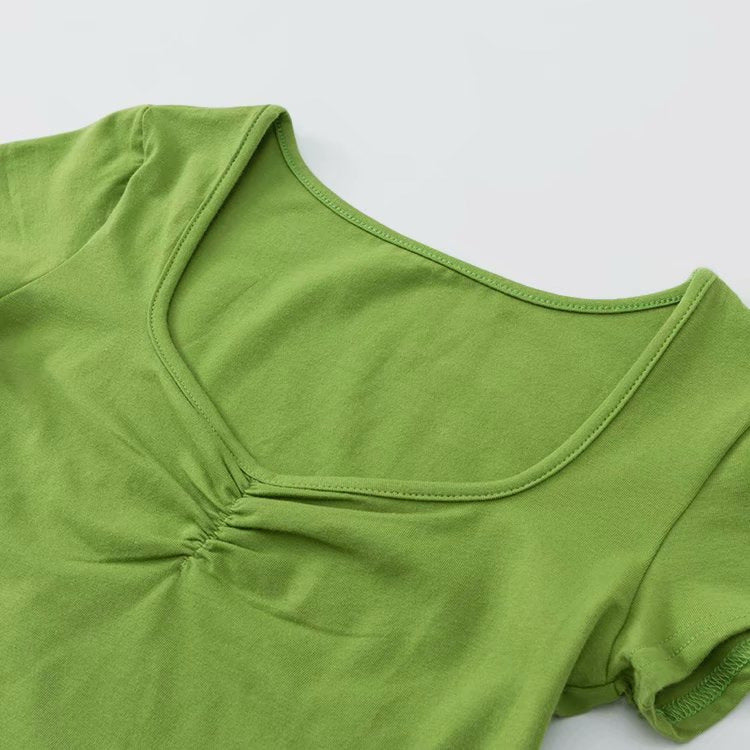 Women's Summer Midriff-baring Short Tight Short-sleeved Top