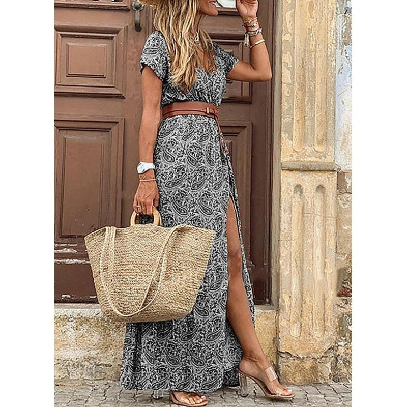 Seaside Beach Vacation Simia Printed Ladies Dress