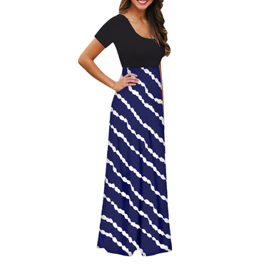 Fashion Sling Print Maxi Dress