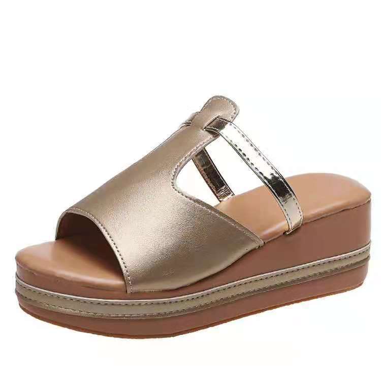 Wedge Heel Female Fish Mouth Word Casual Outdoor Sandals