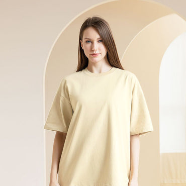 Pure Cotton Loose Shoulder Solid Color Round Neck Vest