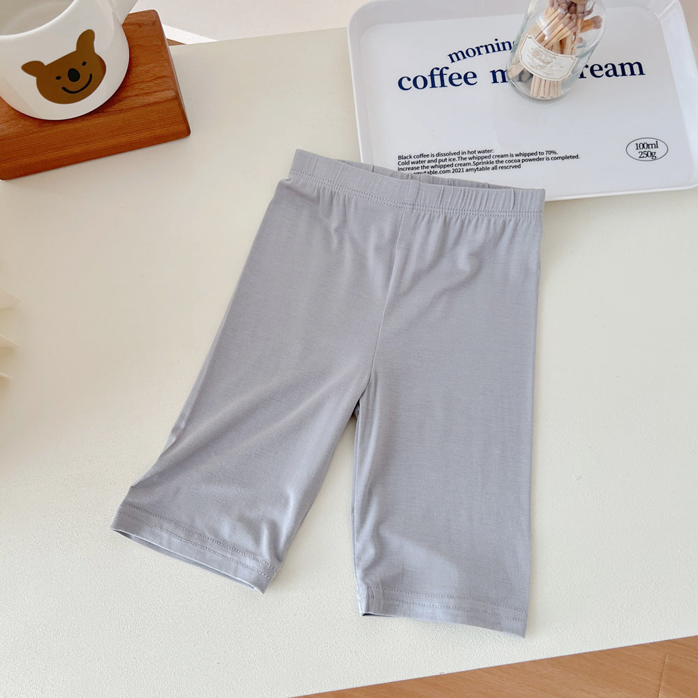 Thin Girls' Shorts Ice Silk Safety Pants Children