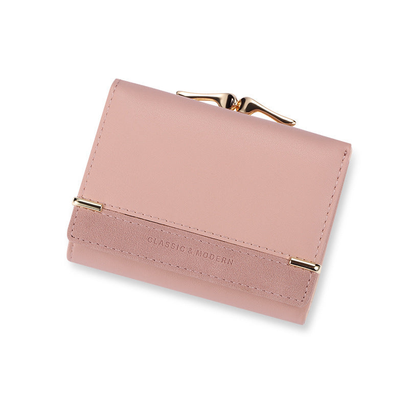 Vintage Women's Short Frosted Korean Version Zero Wallet