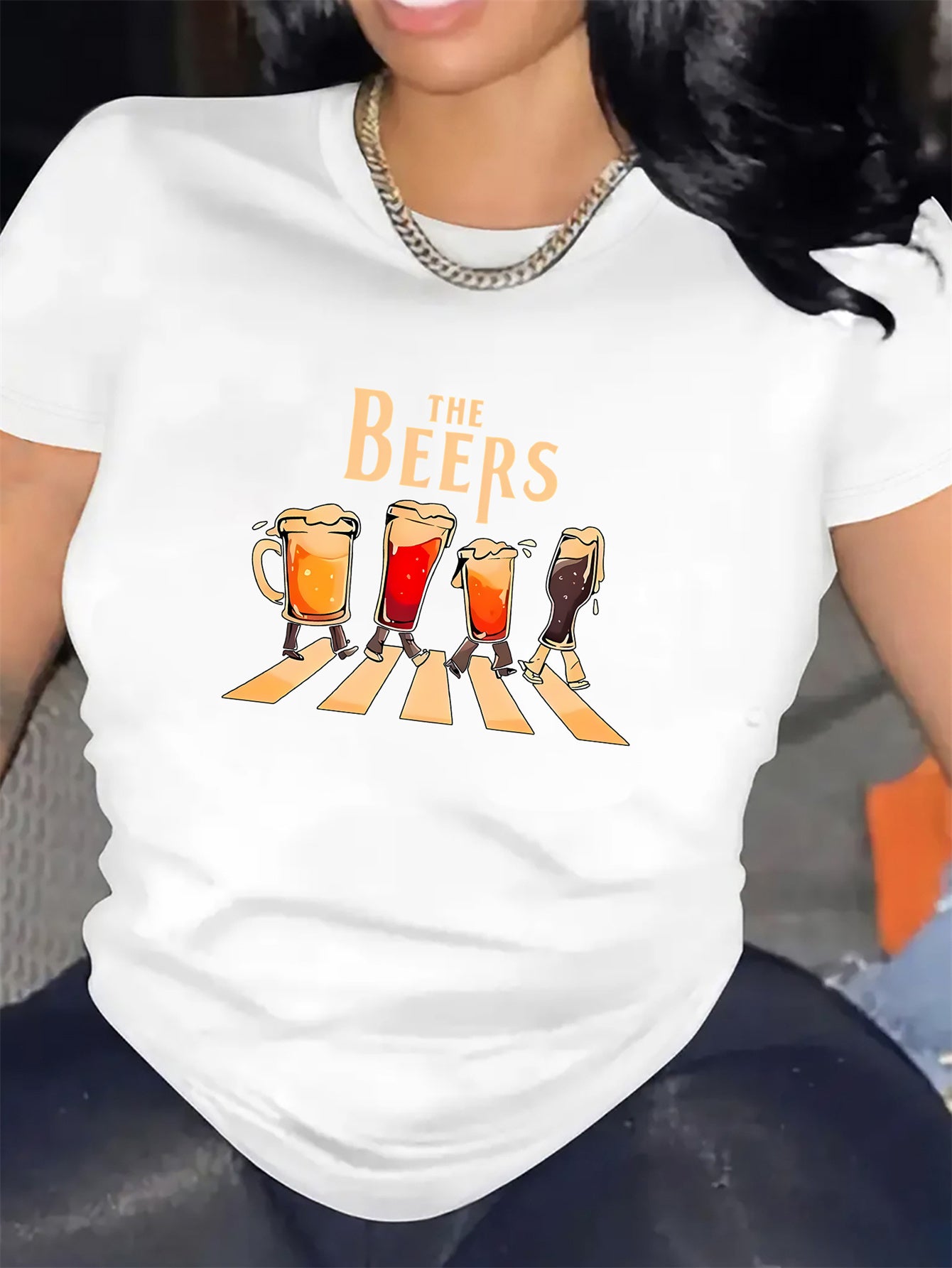 3D Digital Printed Casual Round Neck Short Sleeved Shirt