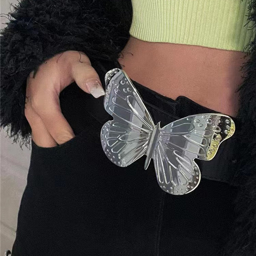 Women's Metal Large Butterfly Belt Simple Vintage Belt Sweet Trend Accessory