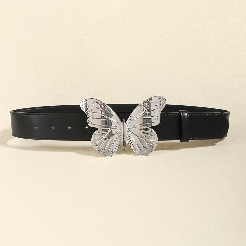 Women's Metal Large Butterfly Belt Simple Vintage Belt Sweet Trend Accessory