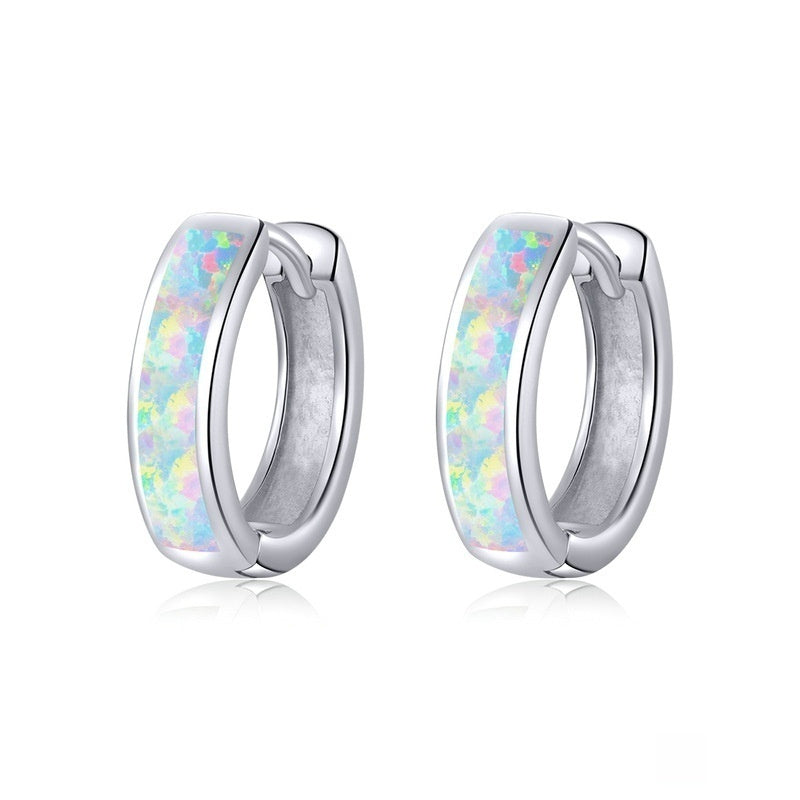 Aifule Irregular Round Earrings S925 Inlaid Customer Designed