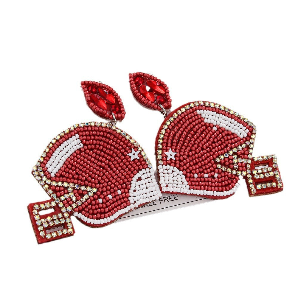 European And American Fashion & Trend Creative Olive Ball Cap Exquisite Handmade Bead Earrings