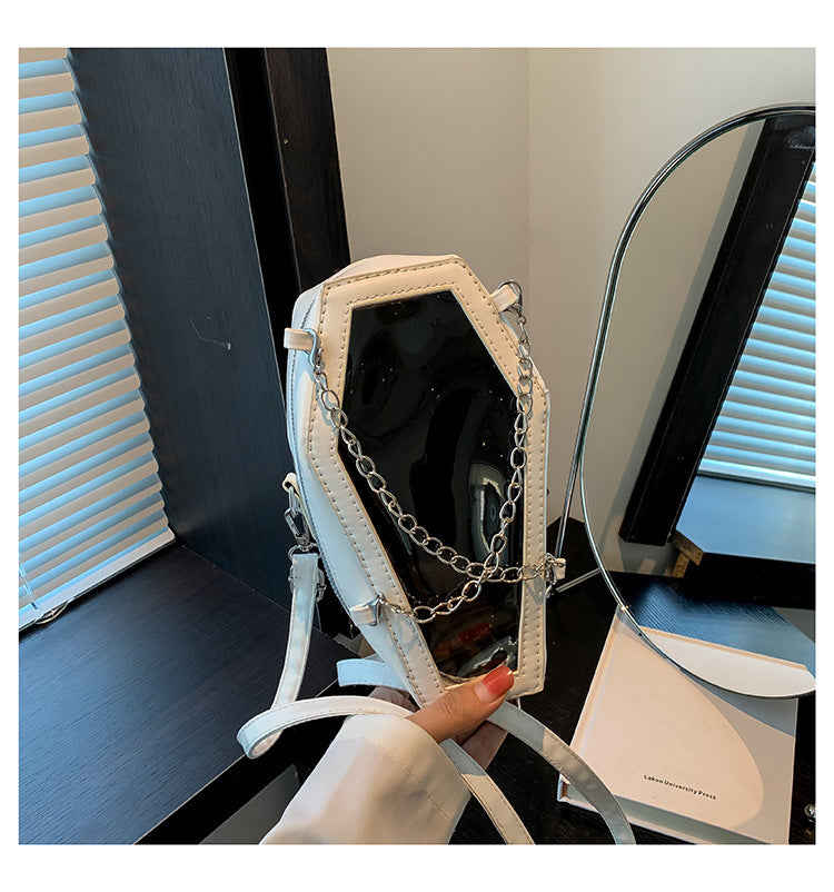 European And American Style PVC Mirror With Chain Shoulder Bag