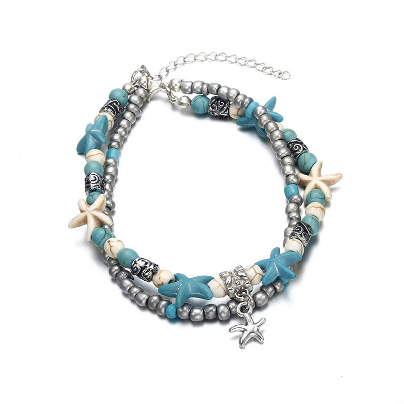 Little Starfish Pendant Starfish Rice Beads Beach Bracelet