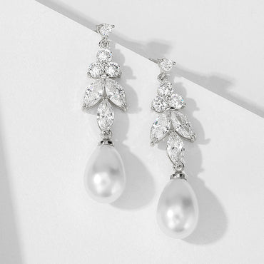 Long Pearl Eardrops Women's Fashion