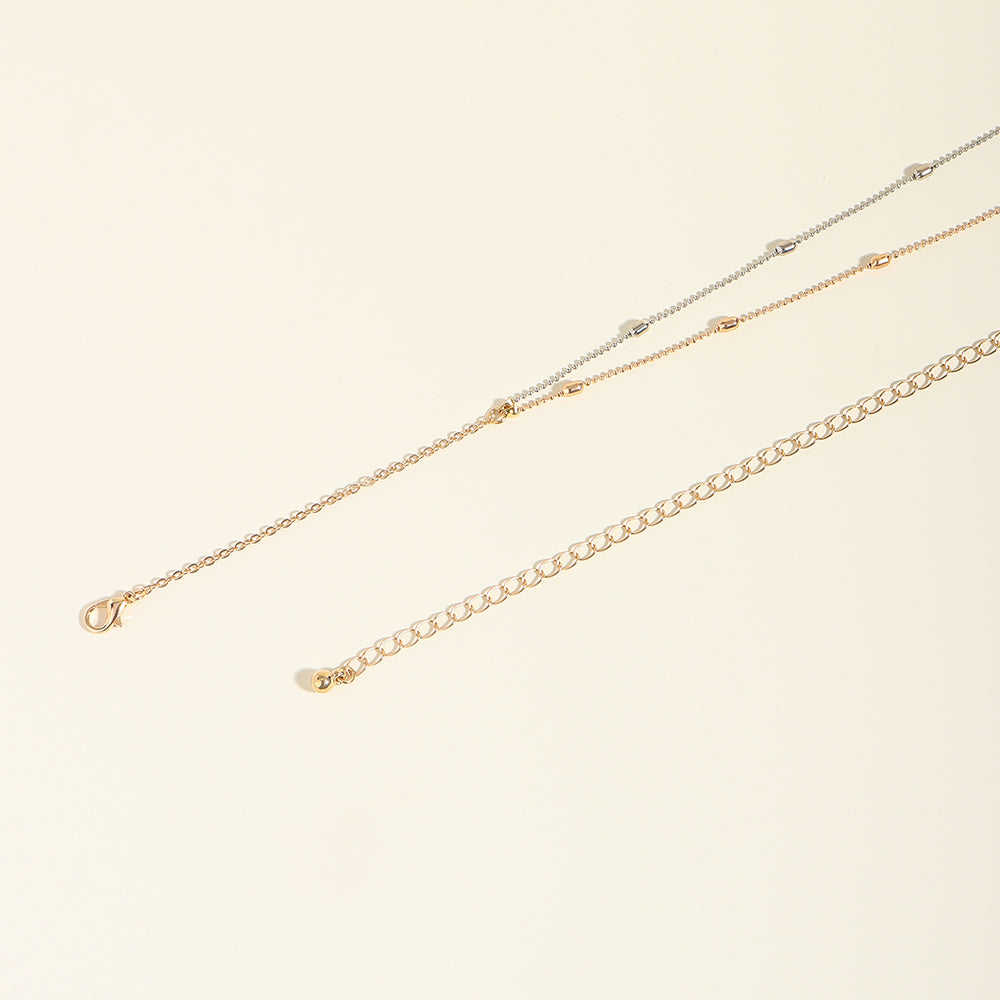 Summer Beach Sexy Body Chain Gold Silver Double Thin Chain Bead Waist Chain Street Fashion Retro Beauty Belly Chain