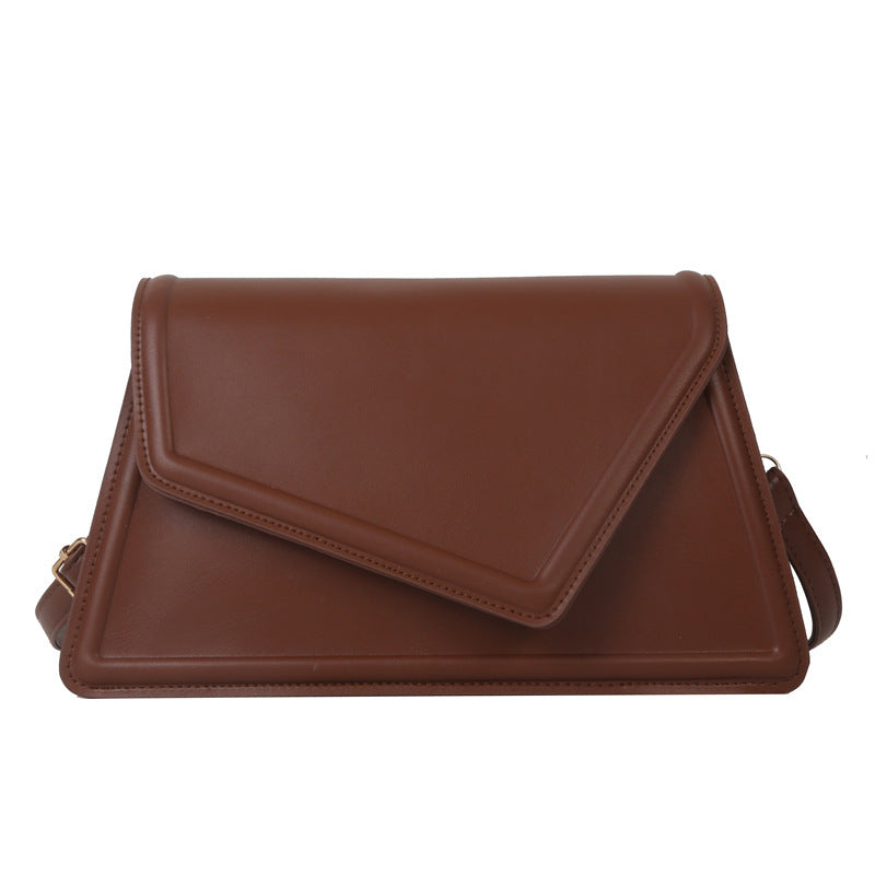 Women's Simple Textured Fashion Solid Color Shoulder Messenger Bag