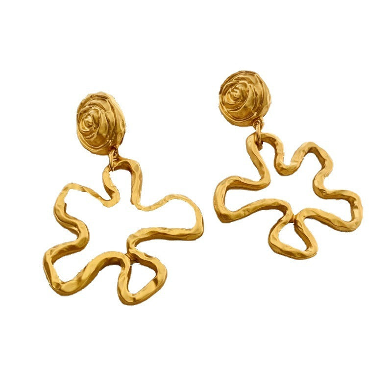Light Luxury Ear Studs Ear Clip Color Retaining 925 Silver Stud Earrings