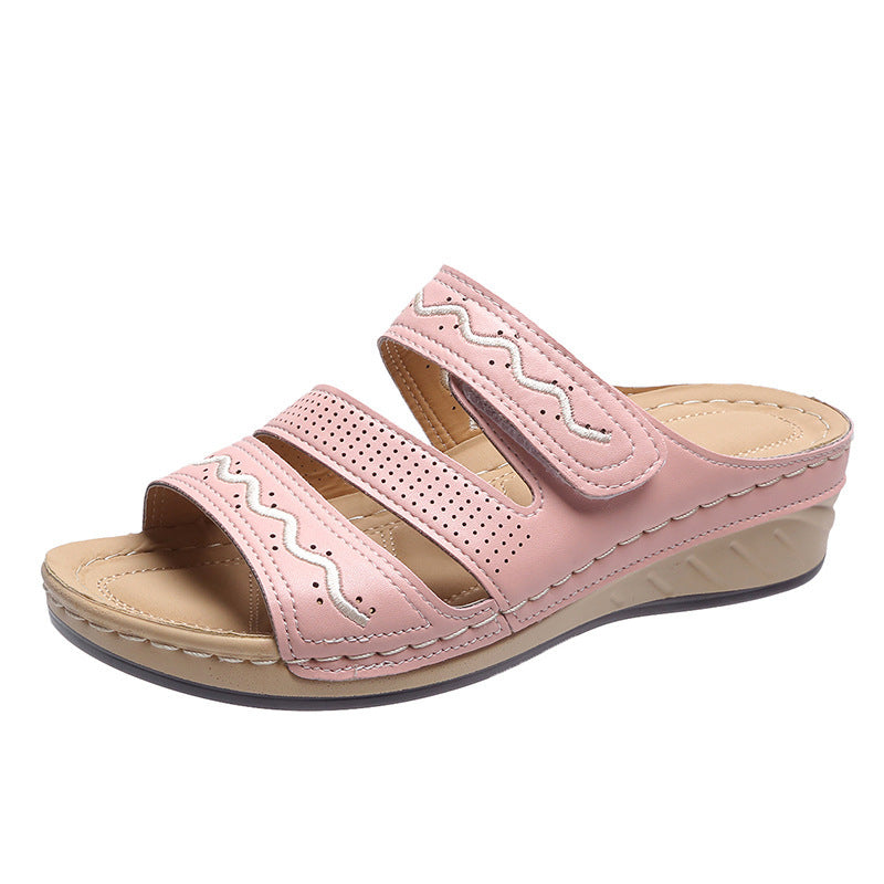 Women's Retro Wedge And Wispy Large Size Casual Sandals