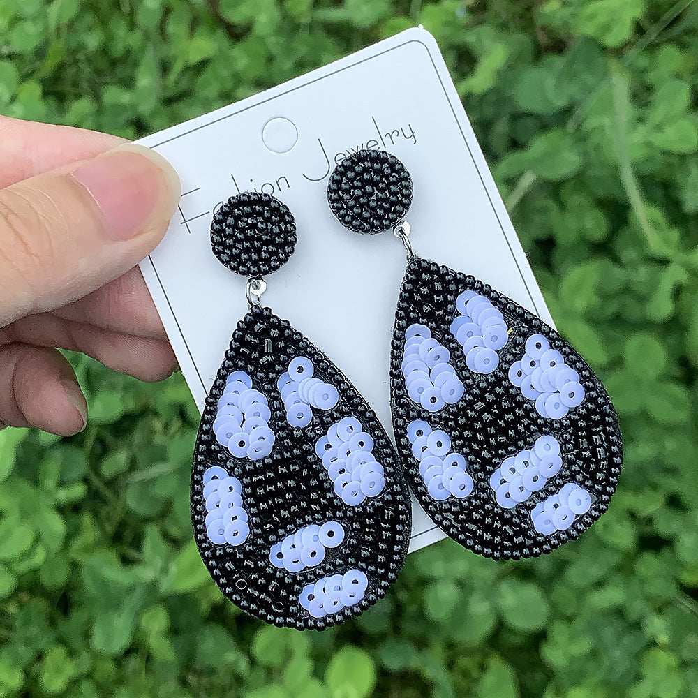 European And American Fashion & Trend Creative Olive Ball Cap Exquisite Handmade Bead Earrings