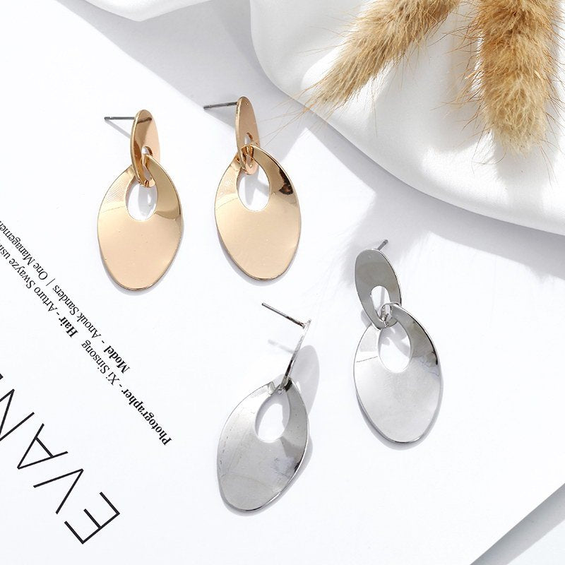Hollow Double Hoop Earrings