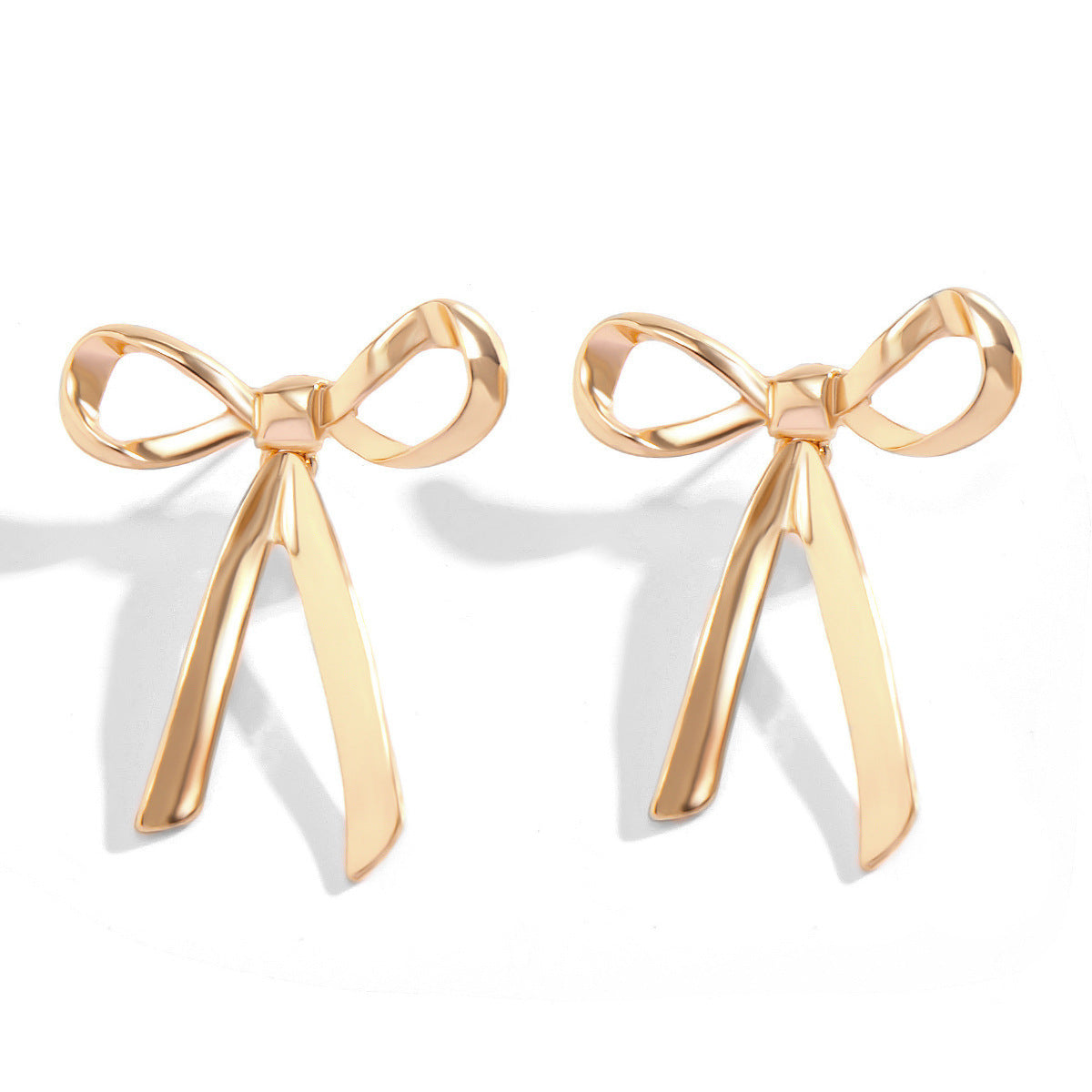 Fashion Personality Metal Bow Stud Earrings