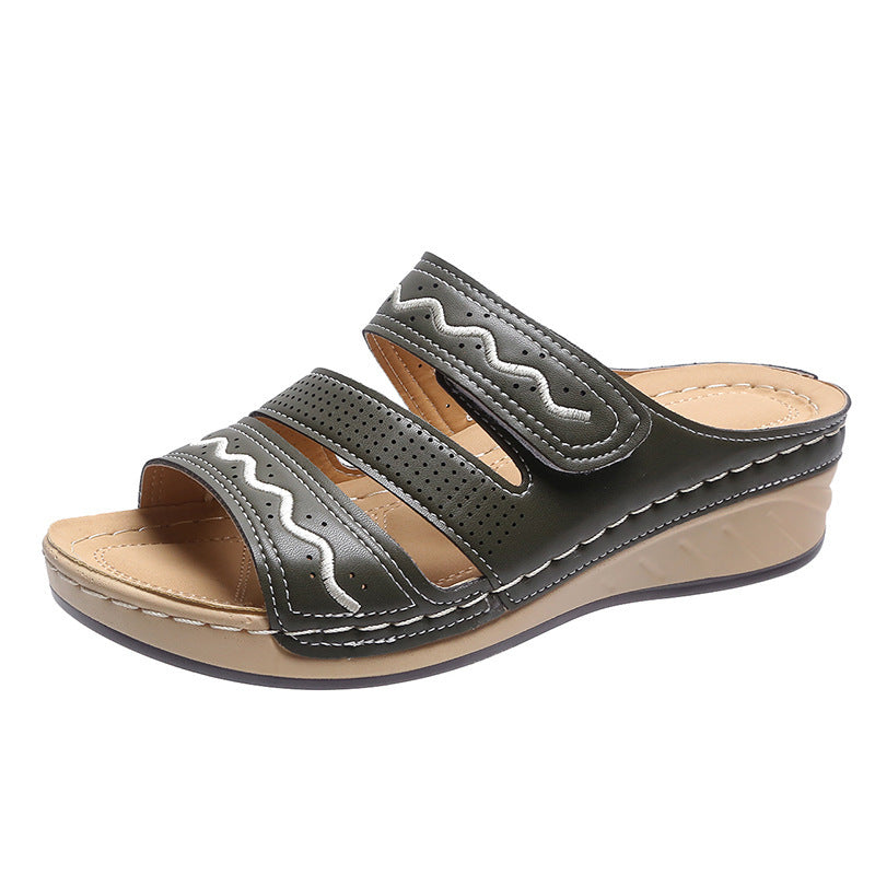 Women's Retro Wedge And Wispy Large Size Casual Sandals