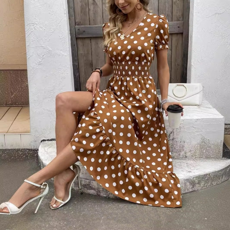 Women's Polka Dot Casual And Comfortable Temperament Dress