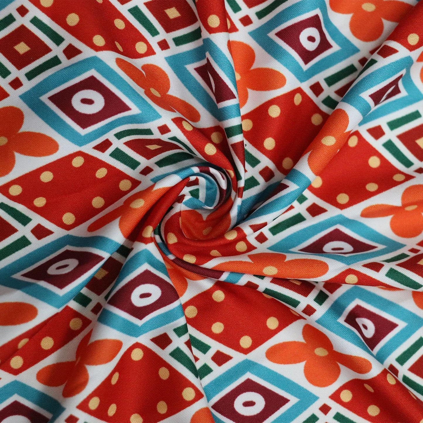 Short-sleeve Mid-length Boho Print Dress