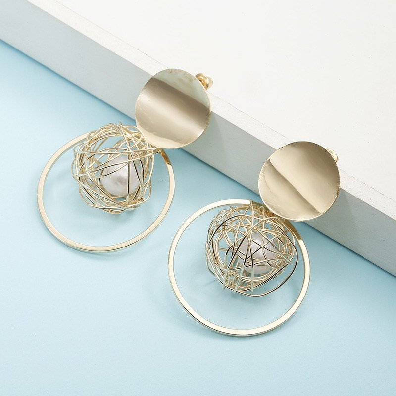 Fashion Statement Earring Geometric Large Earrings For Women Hanging Dangle Earrings Drop Earrings New Trend Female Jewelry
