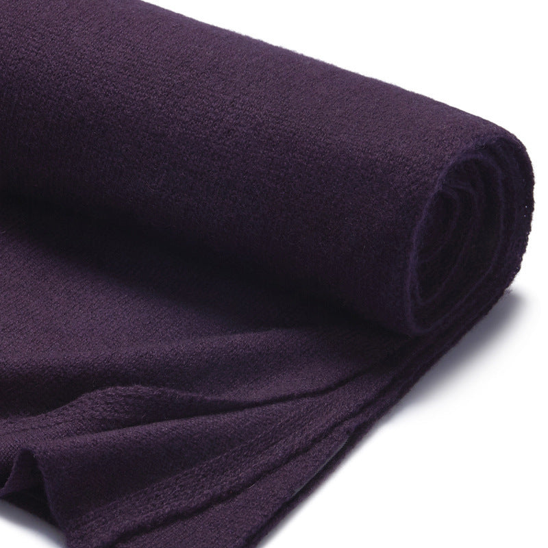 High-end Cashmere Scarf Women Double-sided Solid Color