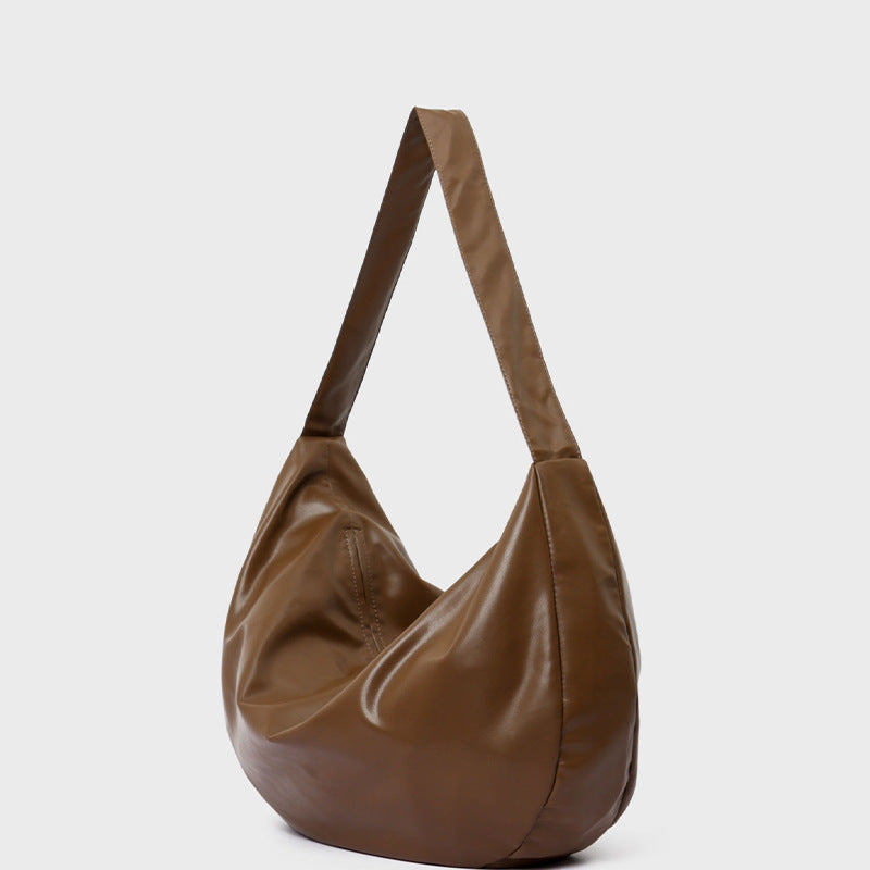 Casual Soft Leather Large Capacity Shoulder Crossbody Tote Bag