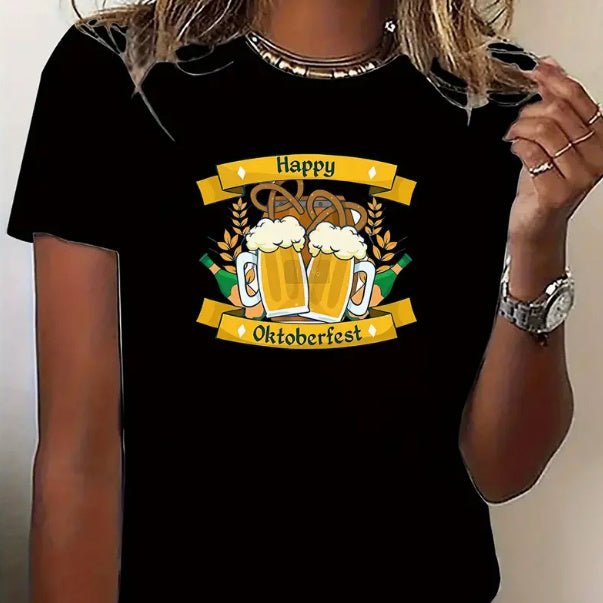 3D Digital Printed Casual Round Neck Short Sleeved Shirt