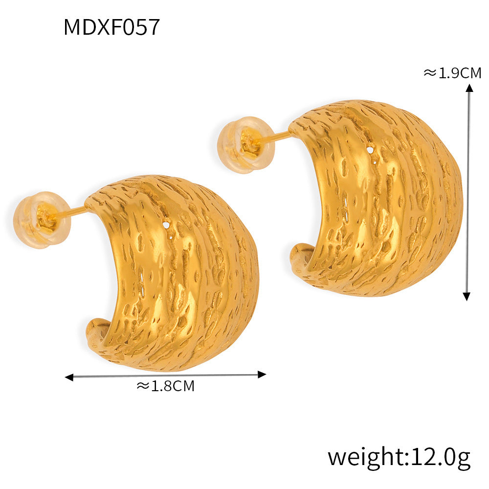 Women's Fashion Multi-layer Line Texture Earrings