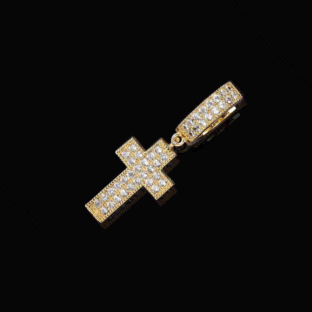 New Double Row Hip Hop Stud Earrings Micro Inlaid Zircon