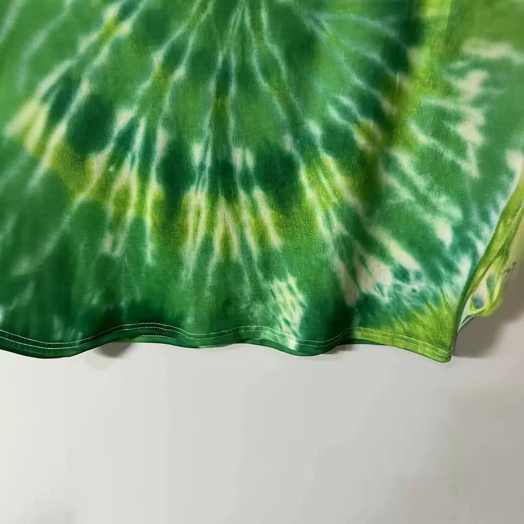 Spring And Summer Tie-dye Casual Round Neck Short Sleeves - Chic Angle