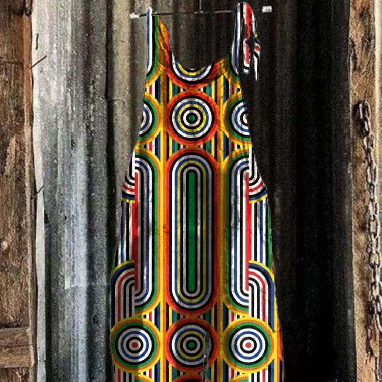 Summer Sweet Printed Retro Women's Jumpsuit