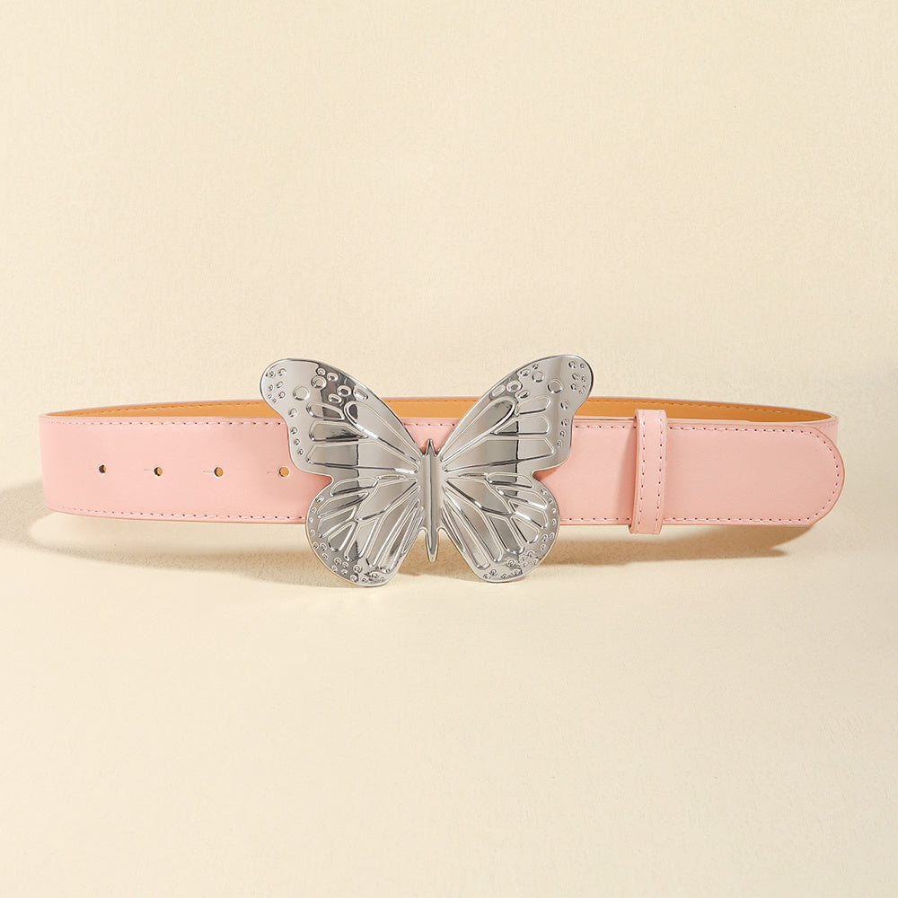 Women's Metal Large Butterfly Belt Simple Vintage Belt Sweet Trend Accessory