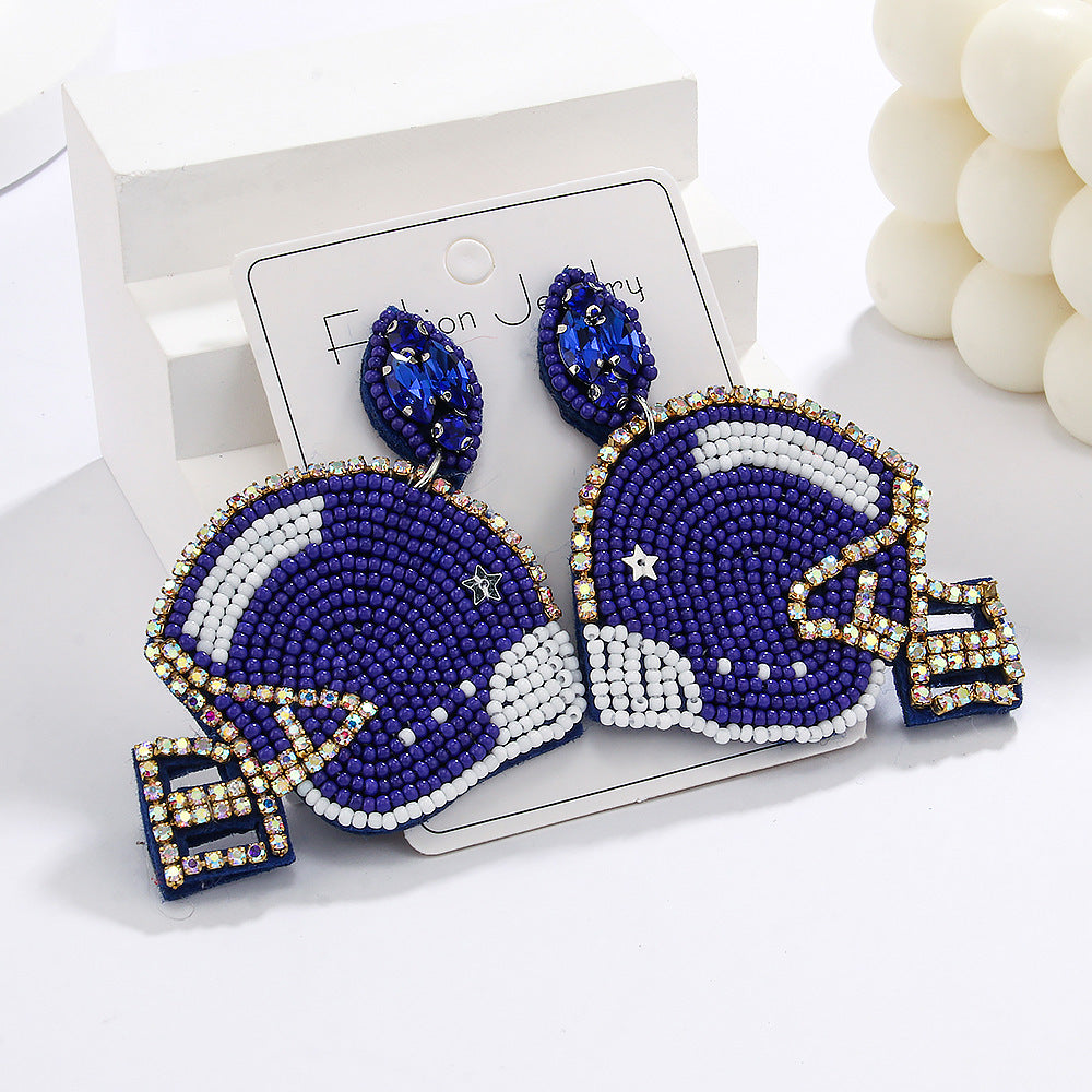 European And American Fashion & Trend Creative Olive Ball Cap Exquisite Handmade Bead Earrings