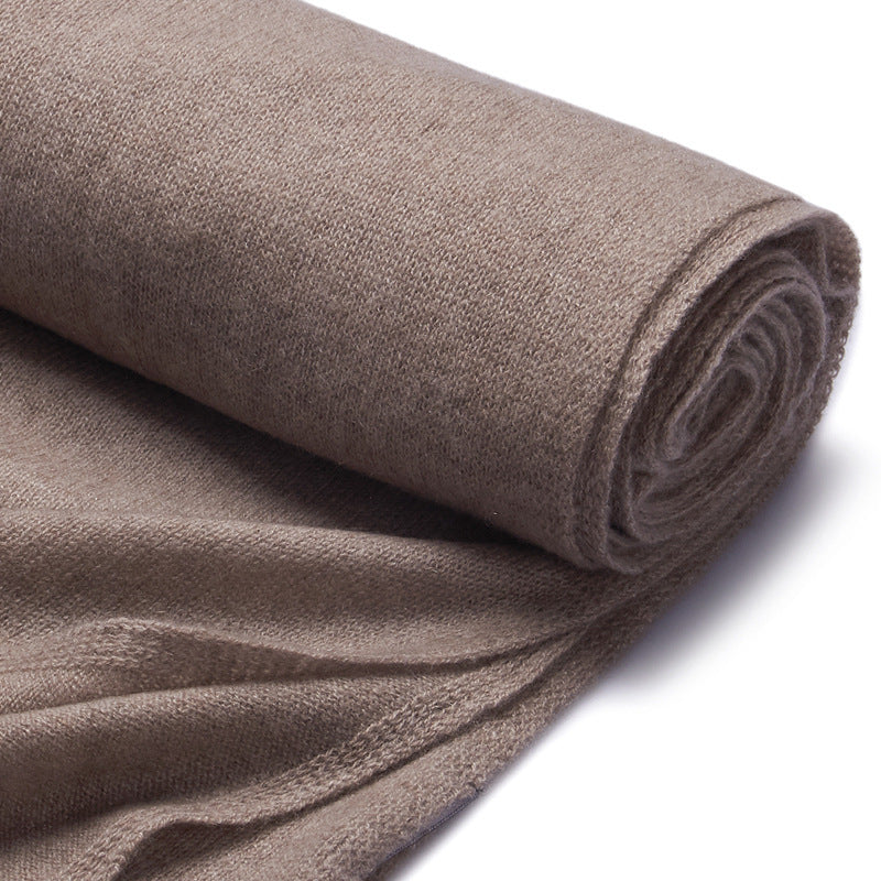 High-end Cashmere Scarf Women Double-sided Solid Color