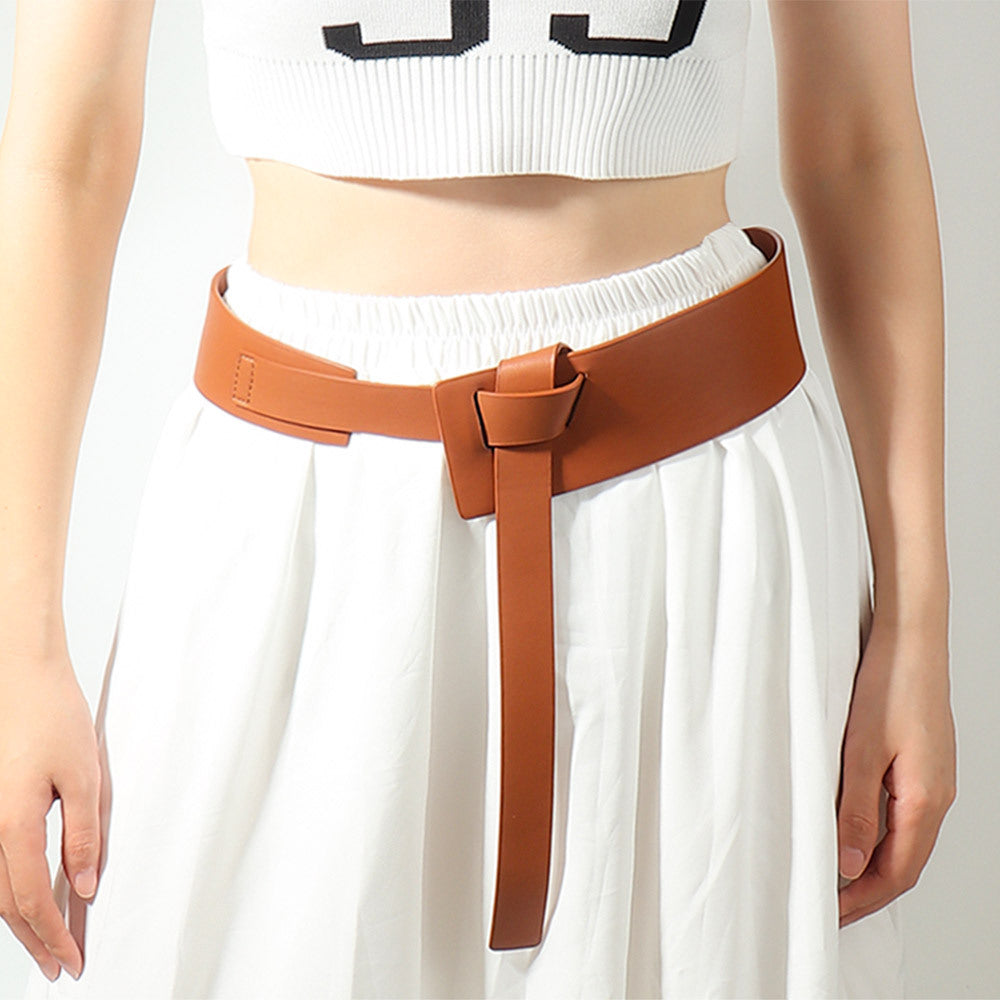 Fashion Women's Wide Belt No Punch Belt Decorative Coat Western Dress Waist Wide Belt