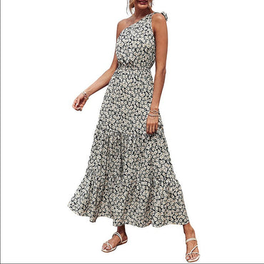 Women's Bohemian Floral Dress Beach Vacation Swing Skirt