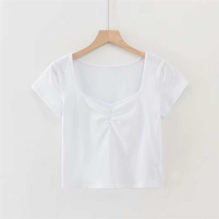 Women's Summer Midriff-baring Short Tight Short-sleeved Top