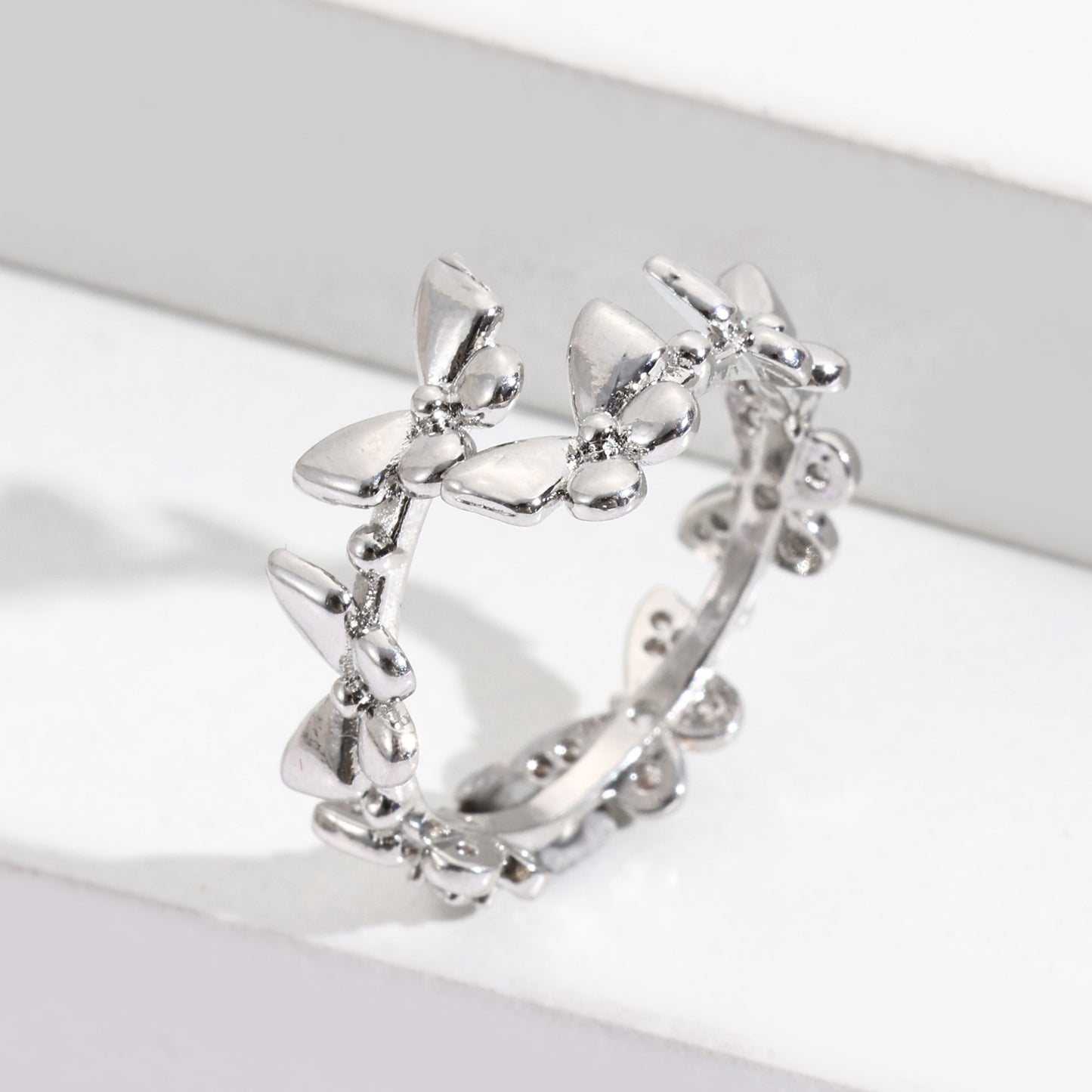 Butterfly Open Ring, Women's Forest Series, Korean Edition, Simple Ins, Niche Design, Personalized, Internet Celebrity, Fashionable, Adjustable Ring